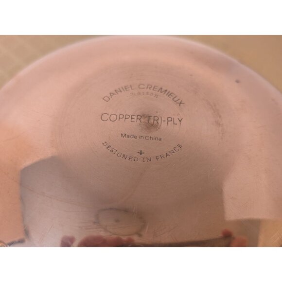 Daniel Cremieux Maison Tri-Ply Copper Mixing Bowl W/ Stand Designed In France - Picture 6 of 8